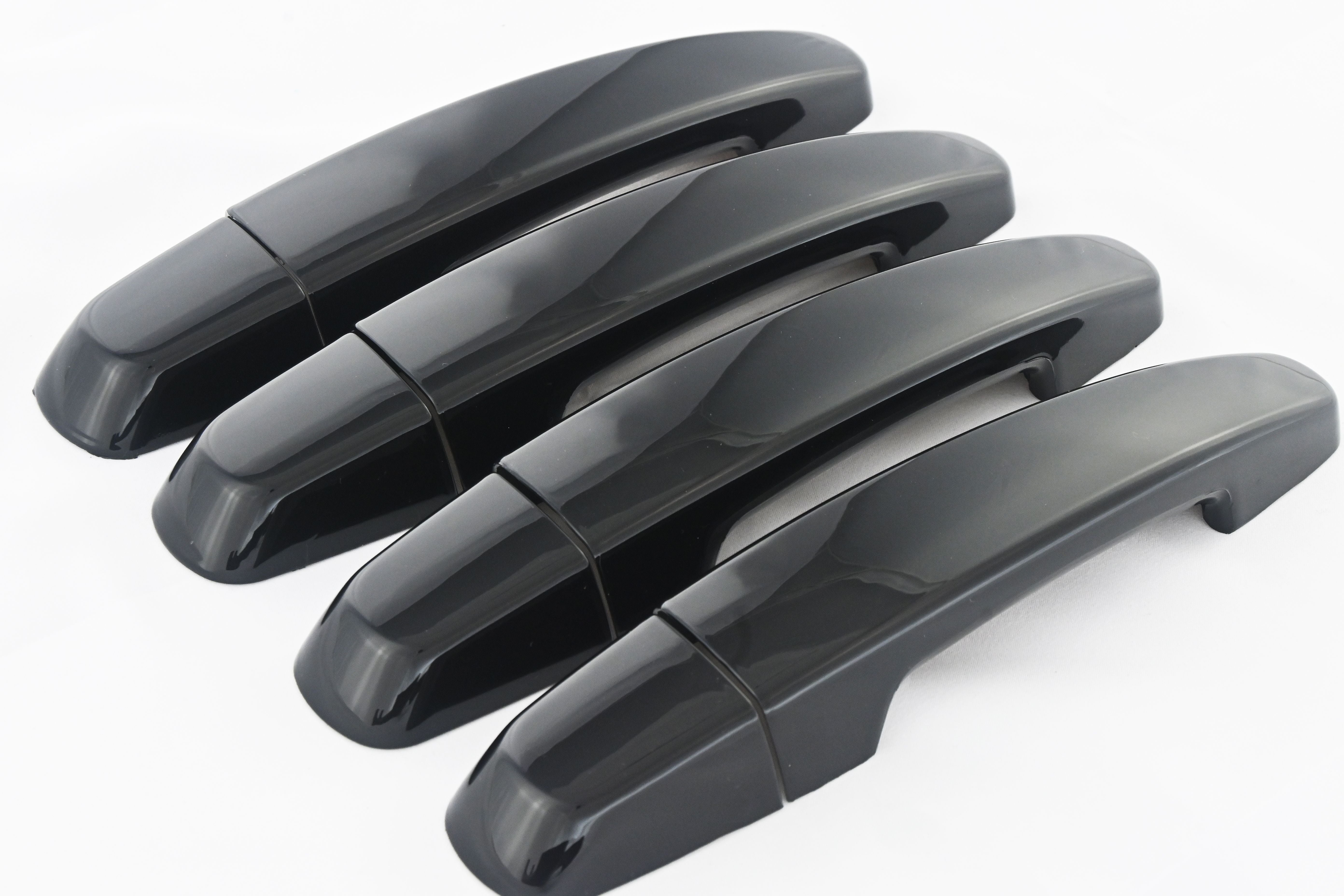 DH6324BLK 13-20 Chevrolet Impala No Smart Key 8 PCS Gloss Black Snap-on W/Tape Door Handle Cover