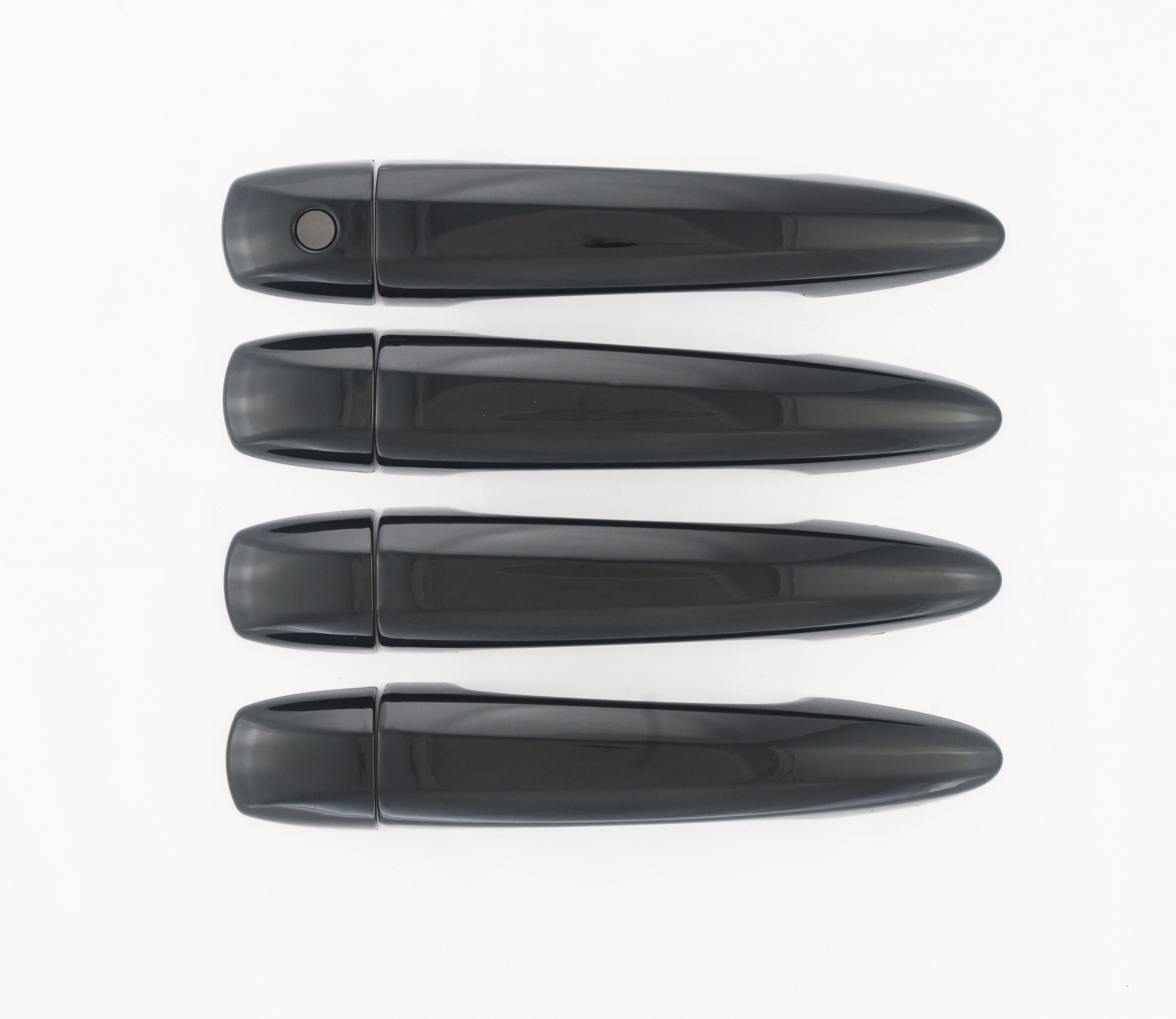 DH6326BLK 21-22 Nissan Rogue No Smart Key 8 PCS Gloss Black Snap-on W/Tape Door Handle Cover