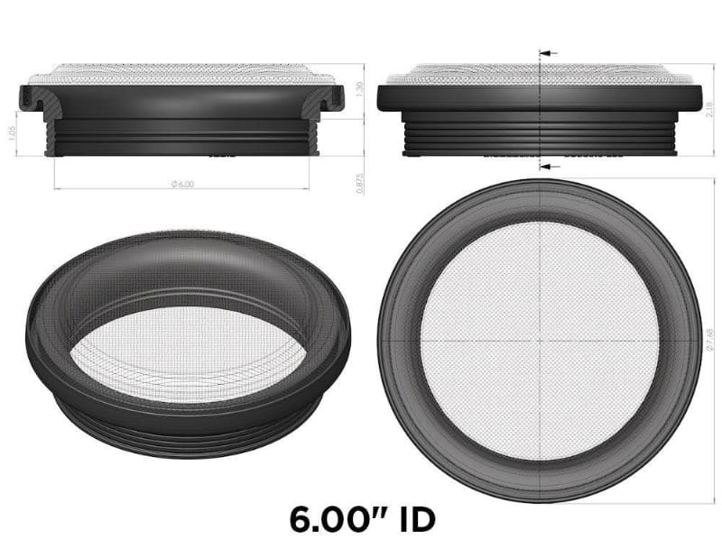 S&B Turbo Screen Guard with Velocity Stack - 6" (Blue) view 3