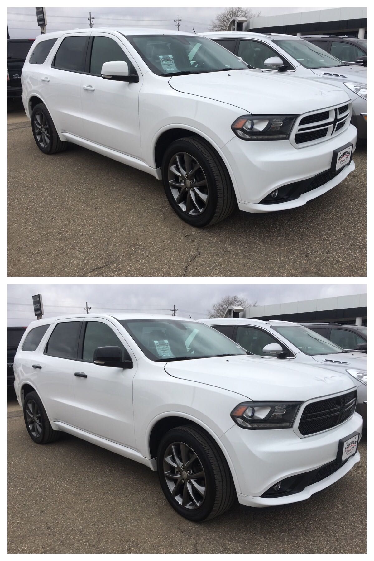 ABS6435BLK 14-21 Dodge Durango SXT/SXT PLUS/LIMITED /CITADEL/RT 1 PC Gloss Black Tape-on Grille Overlay