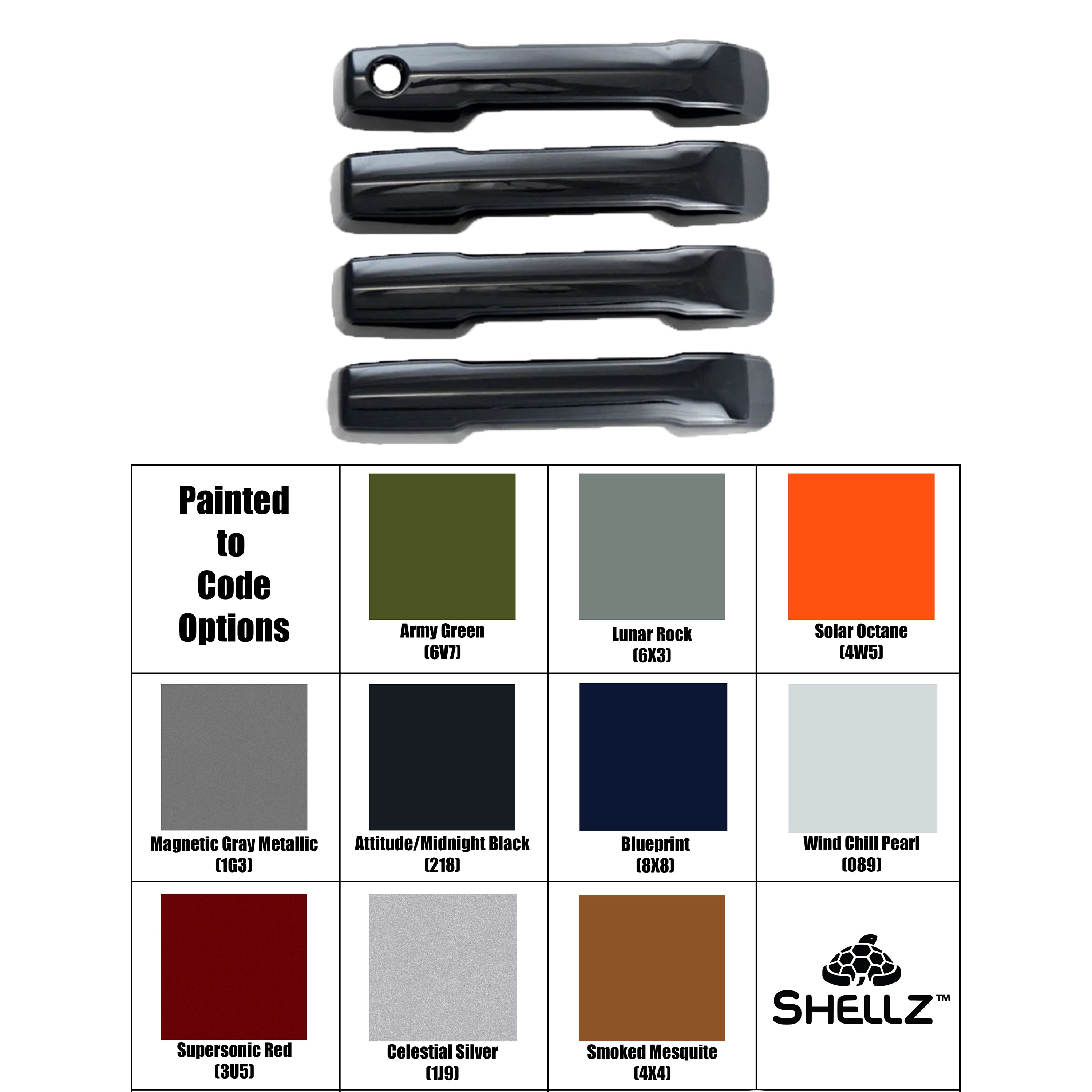 2022-2026 Toyota Tundra Exterior Door Handle Overlays - Chrome Delete Kit