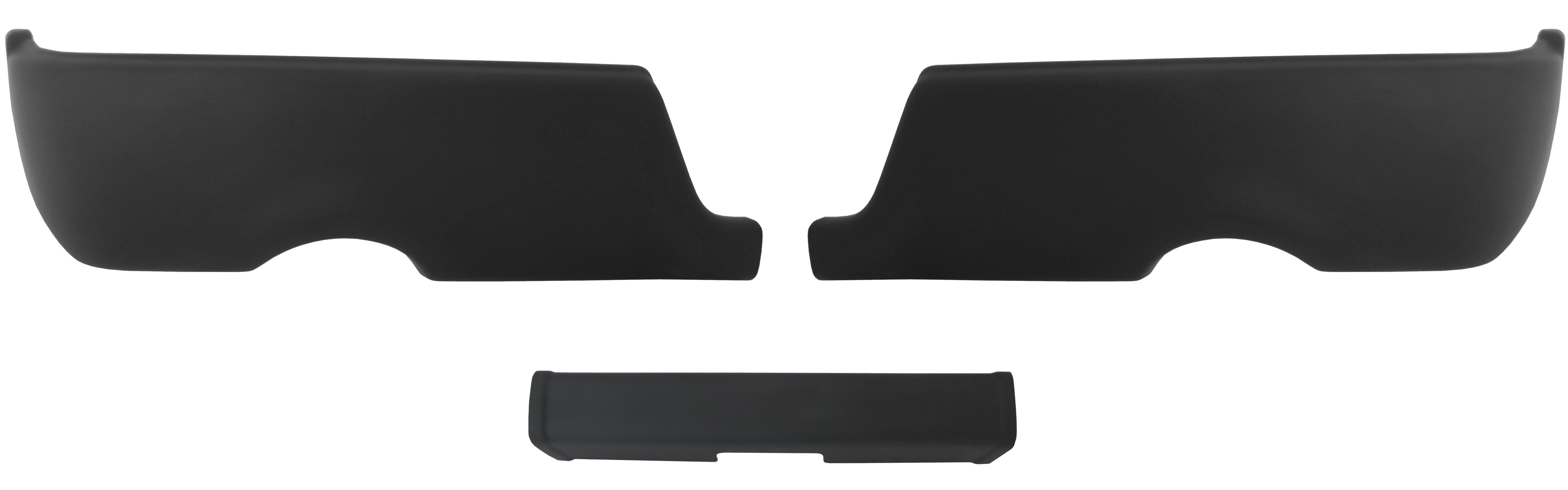 2009-2018 Ram - Rear BUMPERSHELLZ™ - Chrome Delete Truck Bumper Caps Chrome Delete Kit With dual exhaust