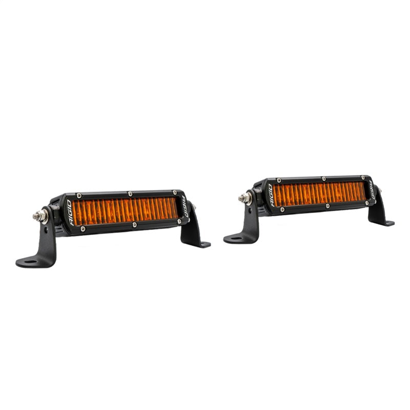 RIGID SR-Series SAE 6 in. Fog/Driving Lights with Amber PRO Lens, Pair