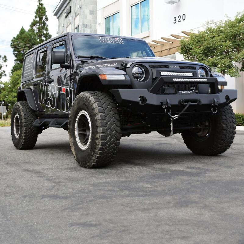 Westin WJ2 Full Width Front Bumper with LED Light Bar Mount, fits Jeep Wrangler