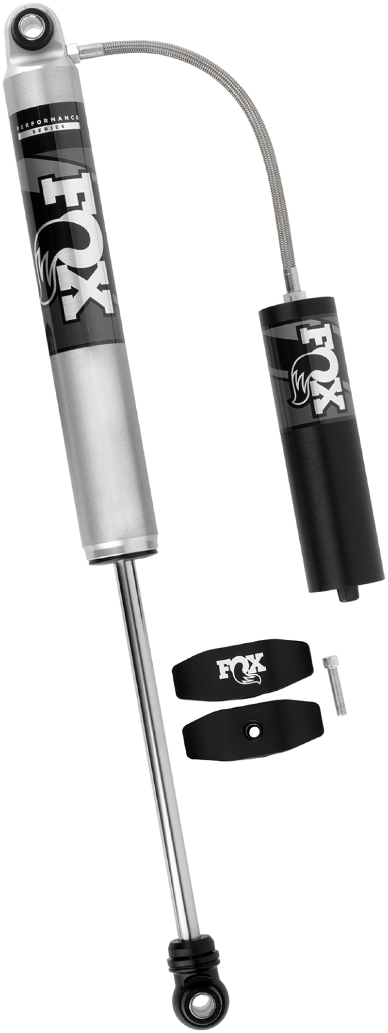 FOX 2.0 Performance Series Smooth Body Reservoir Rear Shock (1.5-3.5 in. Lift), fits Chevy Silverado HD 2500/3500