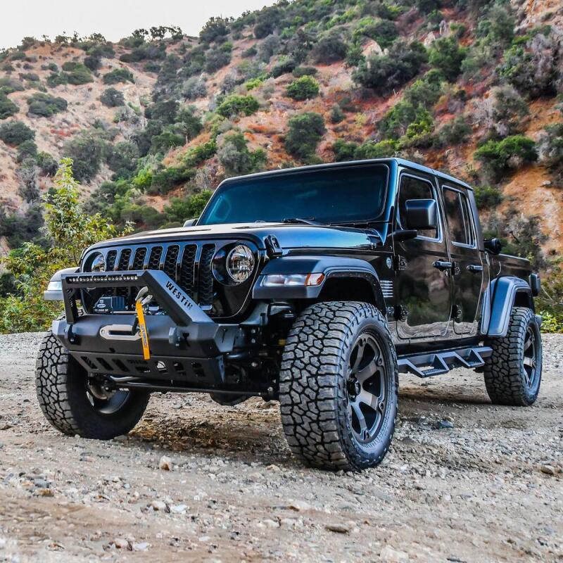 Westin WJ2 Stubby Front Bumper, fits Jeep Wrangler