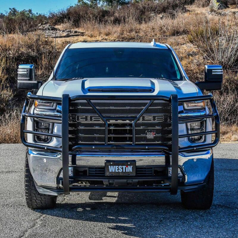 Westin HDX Grille Guard with Front Sensors, fits Chevy Silverado HD 2500/3500