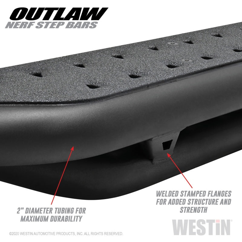 Westin Outlaw Nerf Step Bars, fits Jeep Gladiator