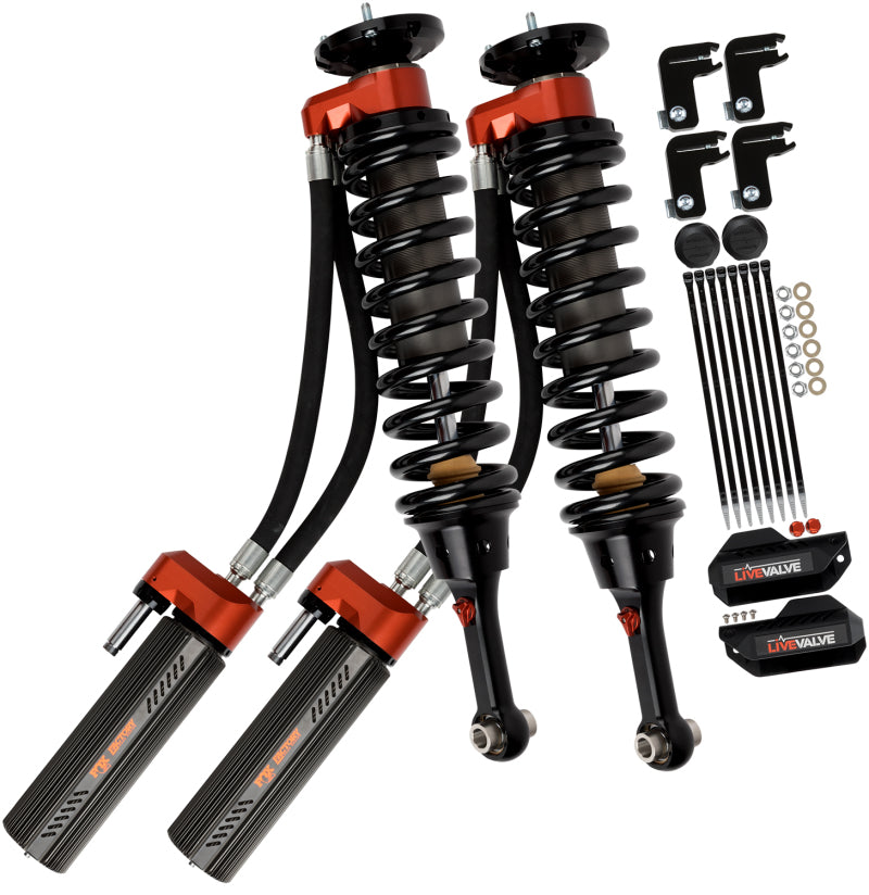 FOX 3.0 Factory Race Series Live Valve Internal Bypass Front Coilover Pair, fits Ford F-150