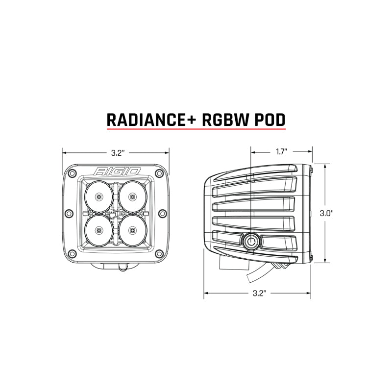 RIGID Radiance+ RGBW LED Pod Pair