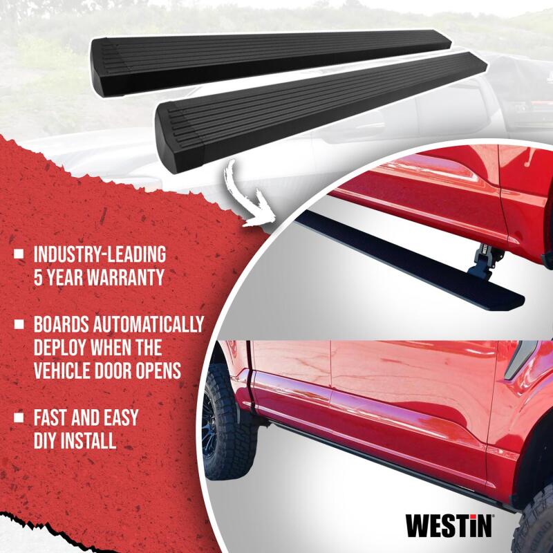 Westin Pro-e Electric Running Boards, Quad Cab, fits Ram 1500