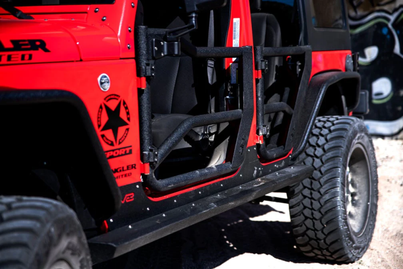 Body Armor 4x4 Tube Doors, Front Pair, fits Jeep Wrangler