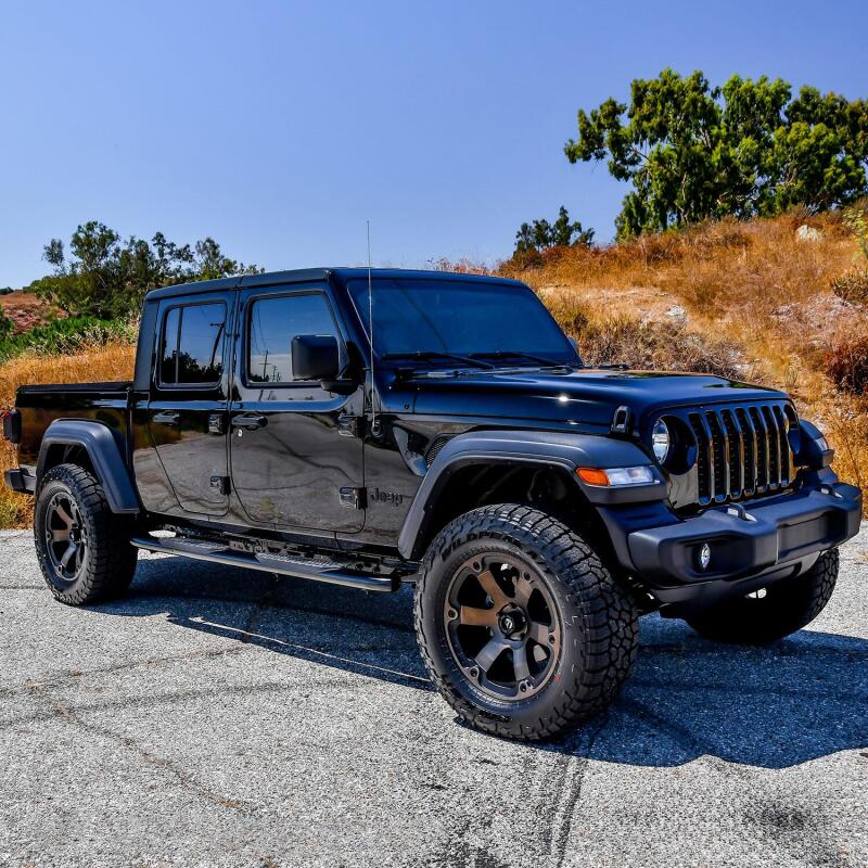 Westin PRO TRAXX 5 Oval Nerf Step Bars, Black, fits Jeep Gladiator