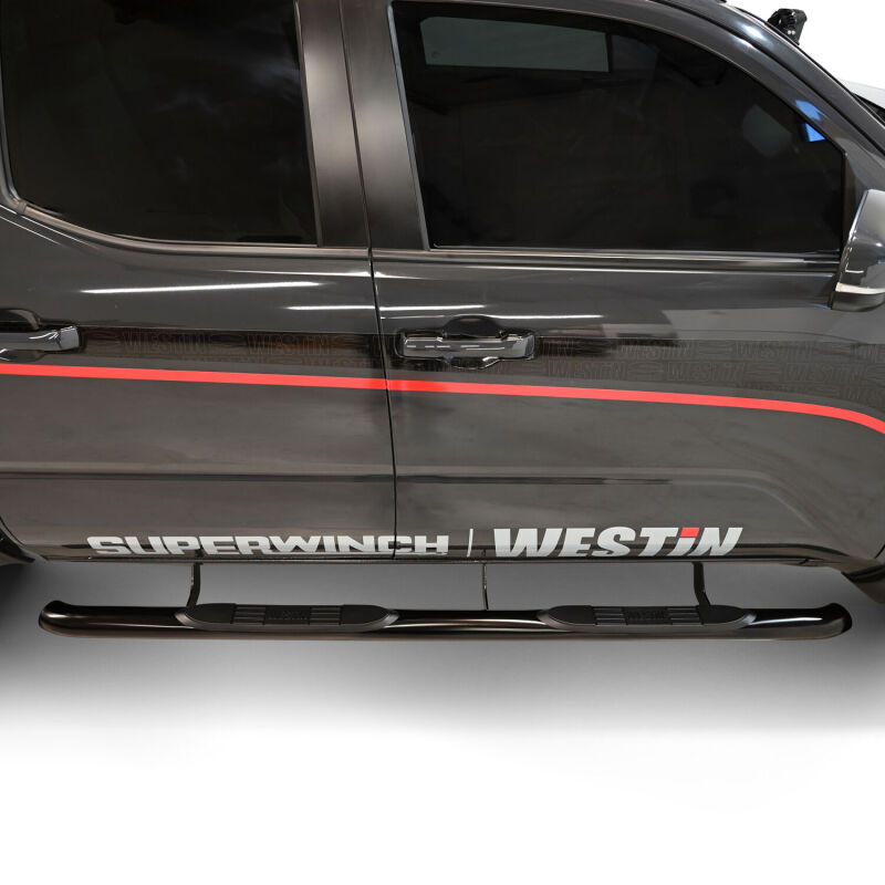 Westin E-Series 3 Nerf Step Bars, Black, fits Toyota Tacoma