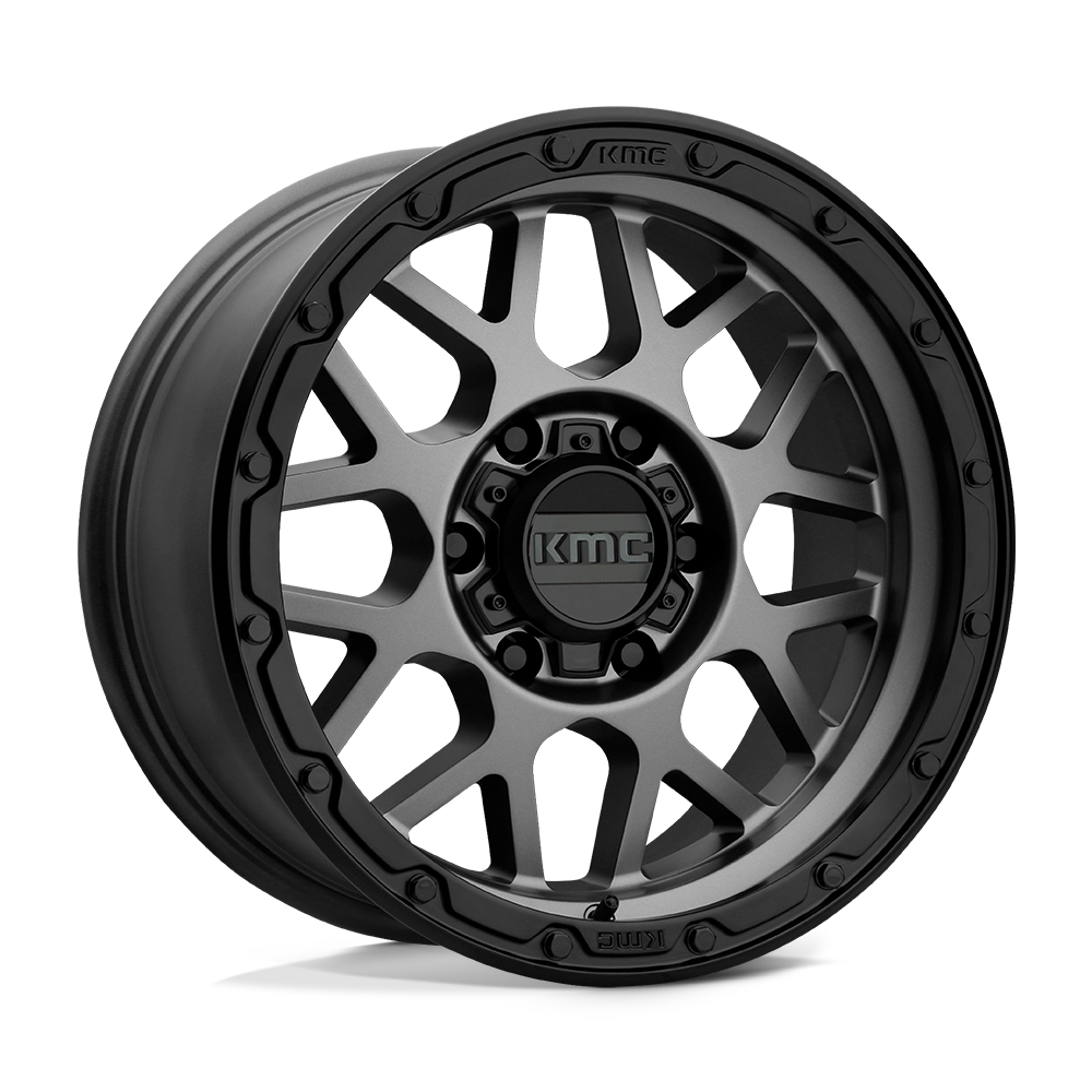 KMC KM535 Grenade Off-Road wheel in Matte Bronze with Matte Black Lip, universal fit