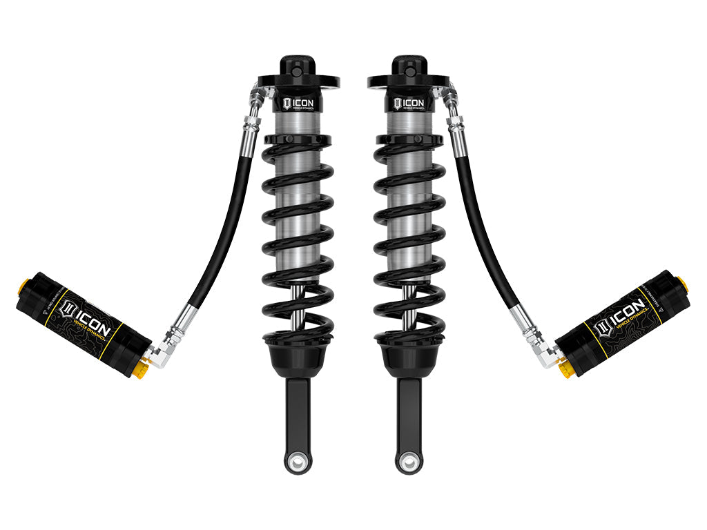 ICON 2005-2023 Toyota Tacoma, 0-3.5"/0-2.75" Lift, Front, V.S. 2.5 Series Coilover Kit, Extended Travel, Remote Reservoir w/ CDCV, 700 lbs/in Coils, Pair