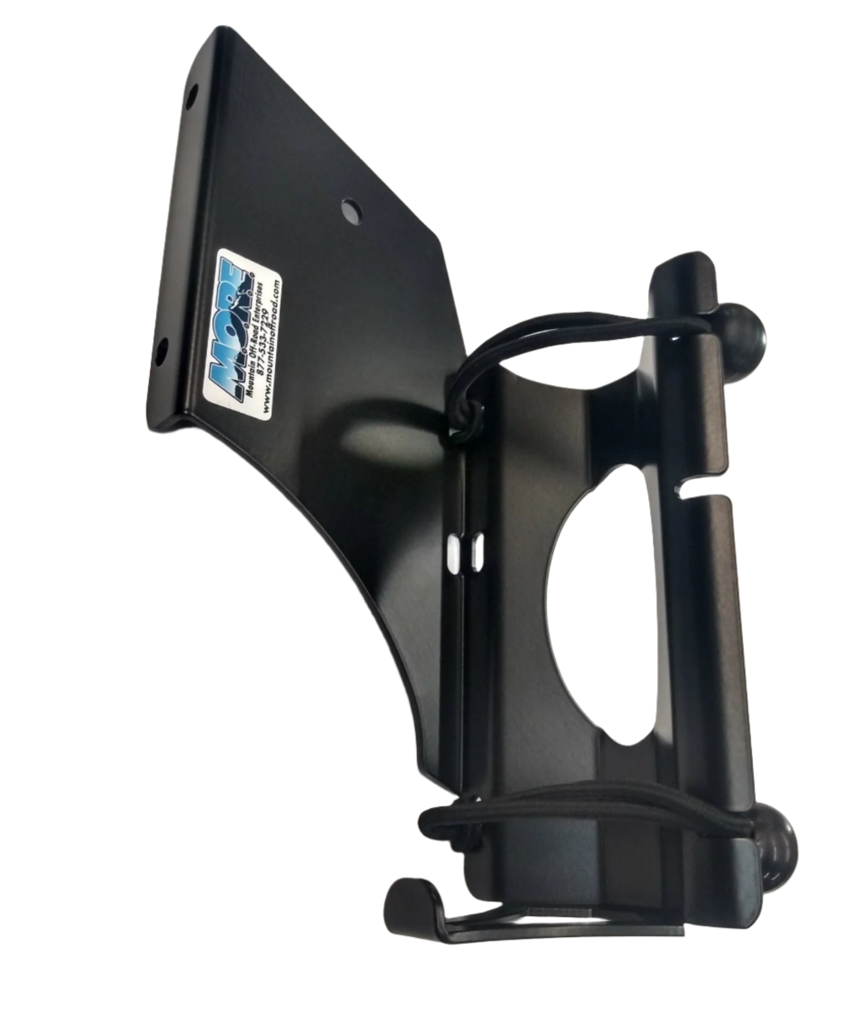 Black fire extinguisher bracket for Ford Bronco 4-door 2021, wall mount style