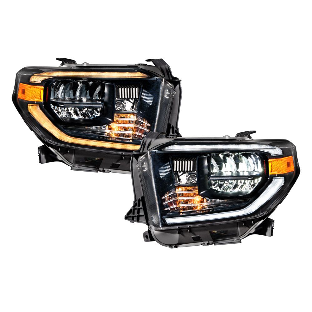 Form Lighting LED Reflector Headlights for Toyota Tundra 2014–2021, pair with lights on