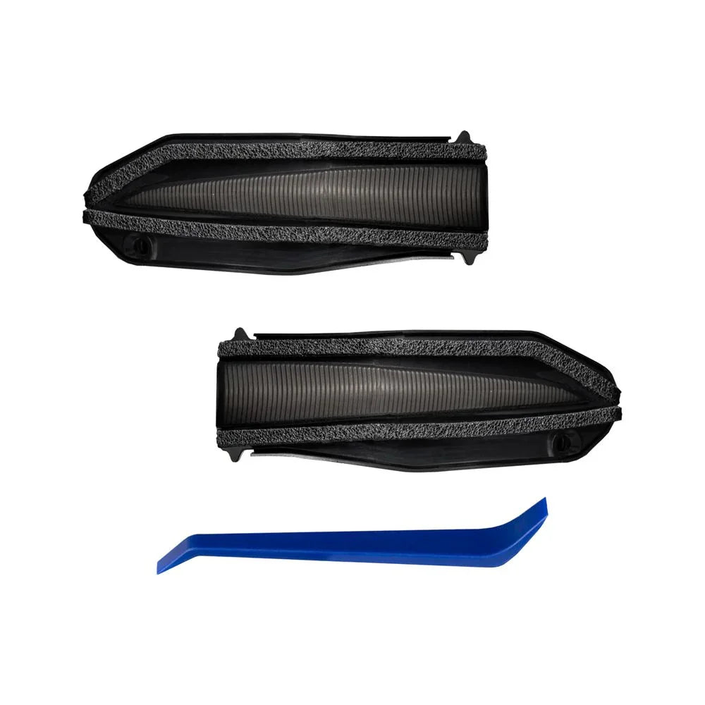 Toyota 4Runner mirror light kit with two black light covers and blue trim tool