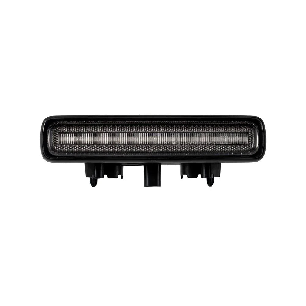 Black LED third brake light for Jeep Wrangler JL, isolated on white background