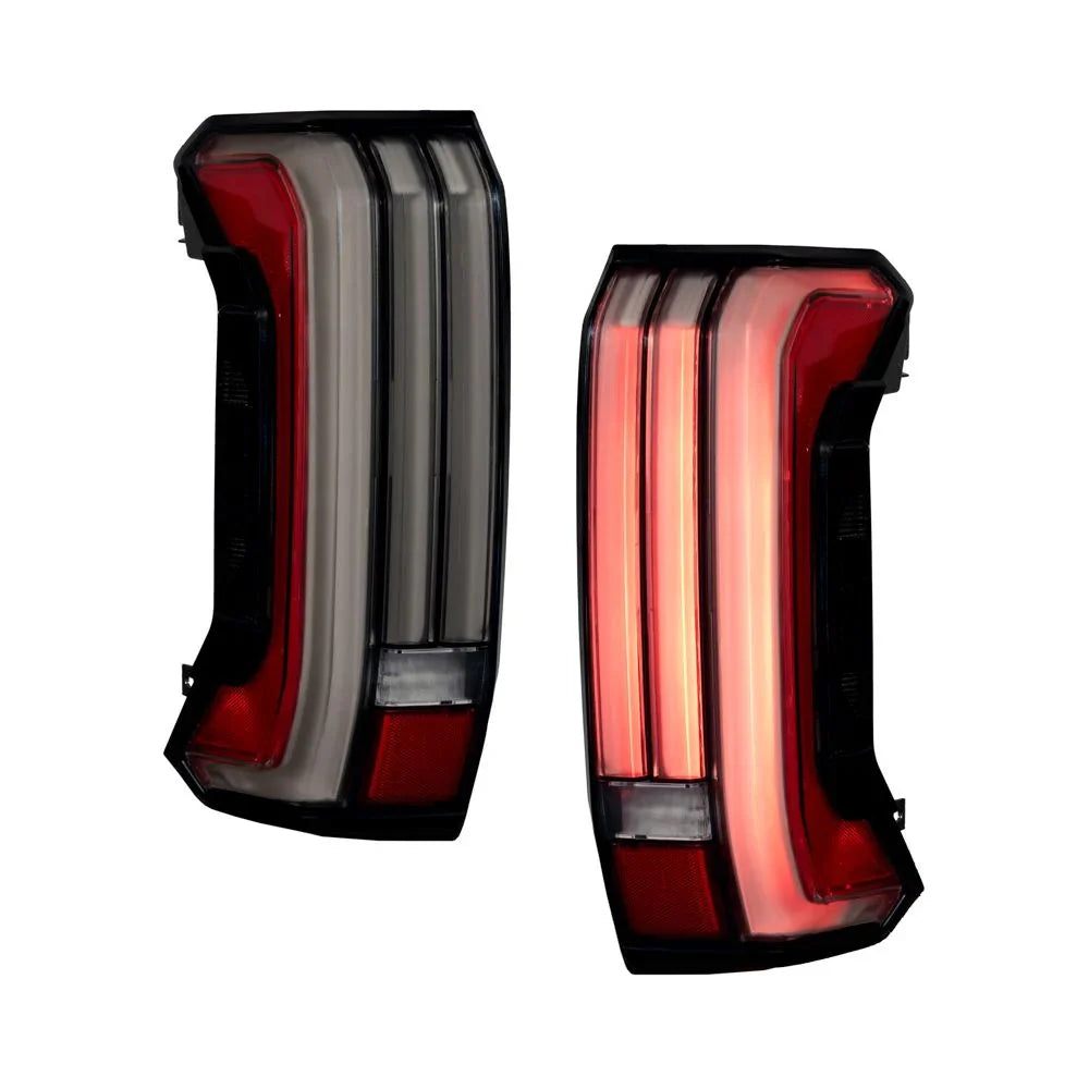 2024 Toyota Tundra smoked taillight pair with LED brake lights, auto accessory