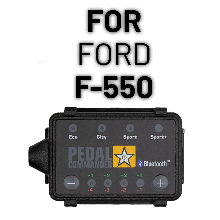 Pedal Commander Bluetooth throttle controller for Ford F-550 truck, front view