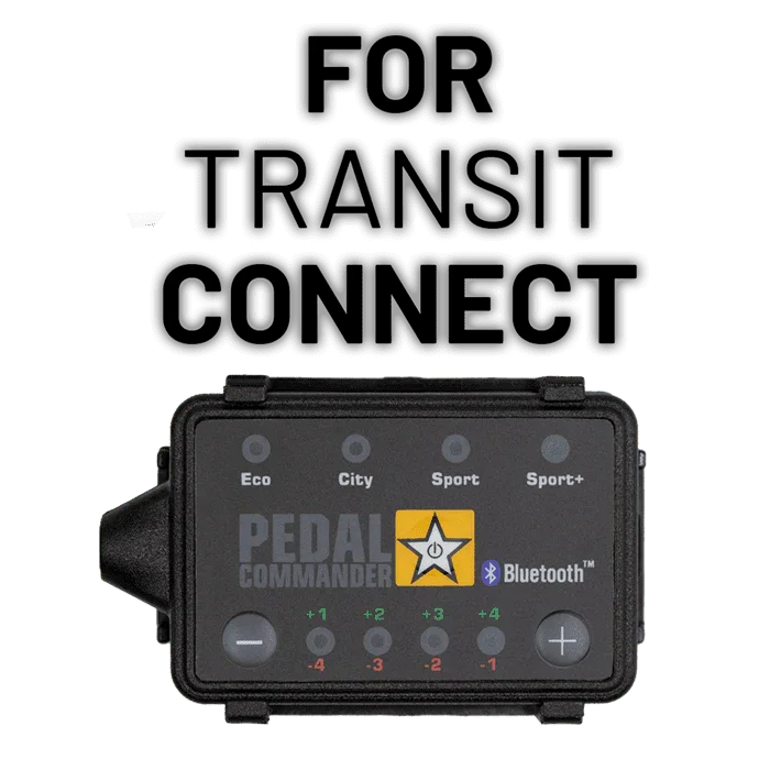 Pedal Commander throttle response controller for Ford Transit Connect with mode buttons and Bluetooth