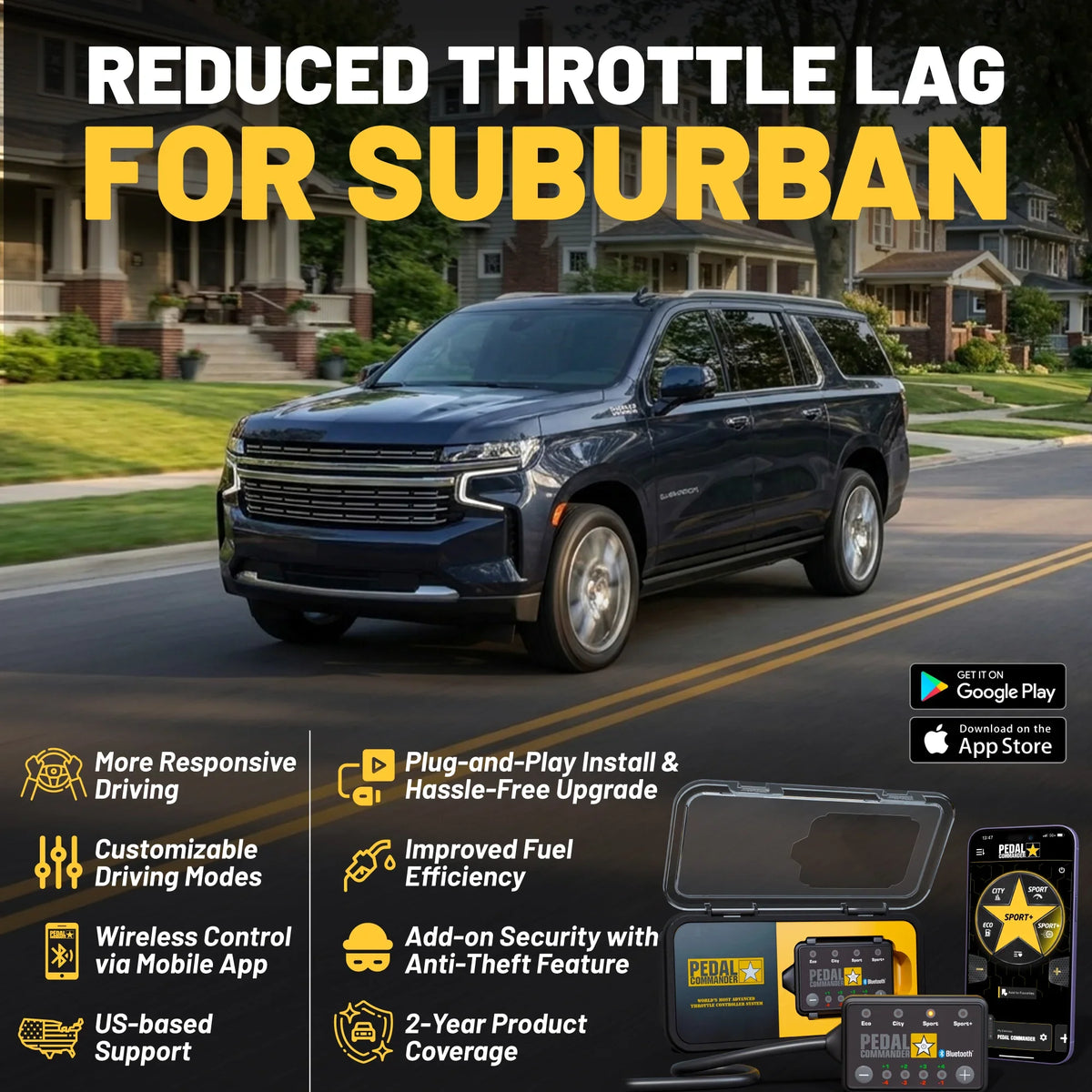 Pedal Commander throttle response controller for Chevrolet Suburban