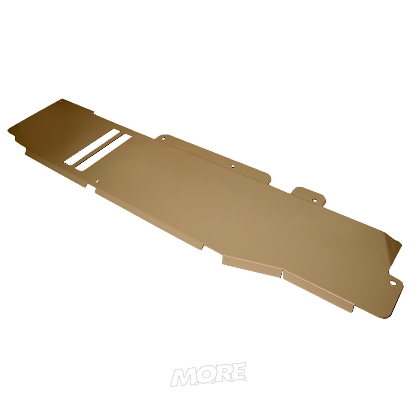 Gas tank skid plate for Jeep Wrangler JKU 2007-2018, tan steel vehicle armor