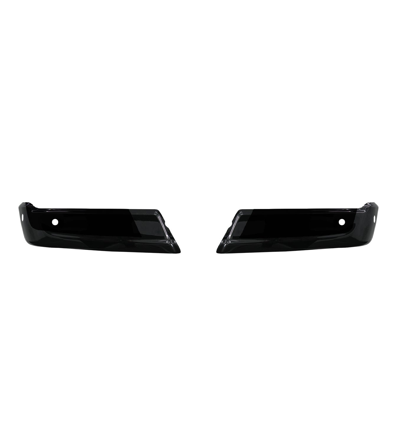 ford f150 Gloss Black Rear Bumper Covers with 4 parking Sensor hole cut outs, chrome delete kit