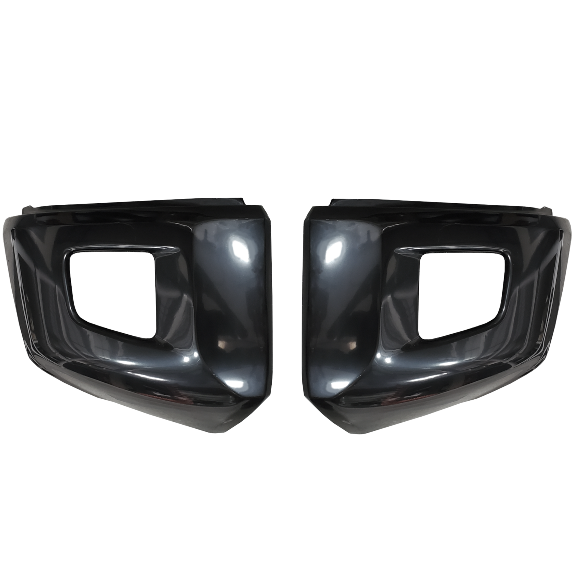 Gloss Black BumperShellz Front Bumper Overlays for 2014-2021 Toyota Tundra, Chrome Delete Kit, Without Sensor Holes – Ideal for Bumper Black-Out.