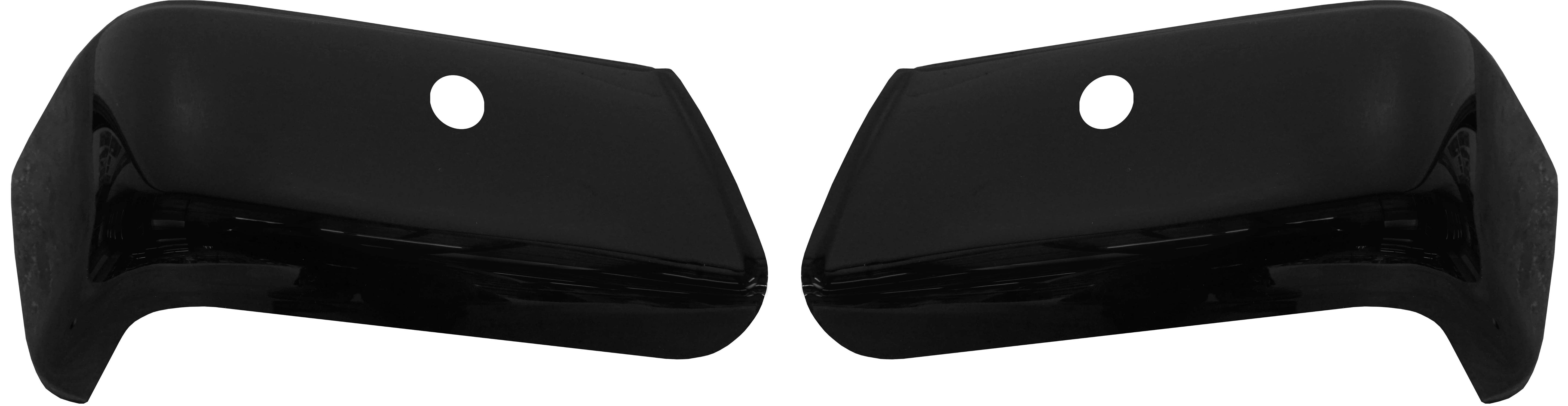Gloss black rear bumper cover for 2007-2013 Chevy Silverado/GMC Sierra, with parking sensor hole cutouts