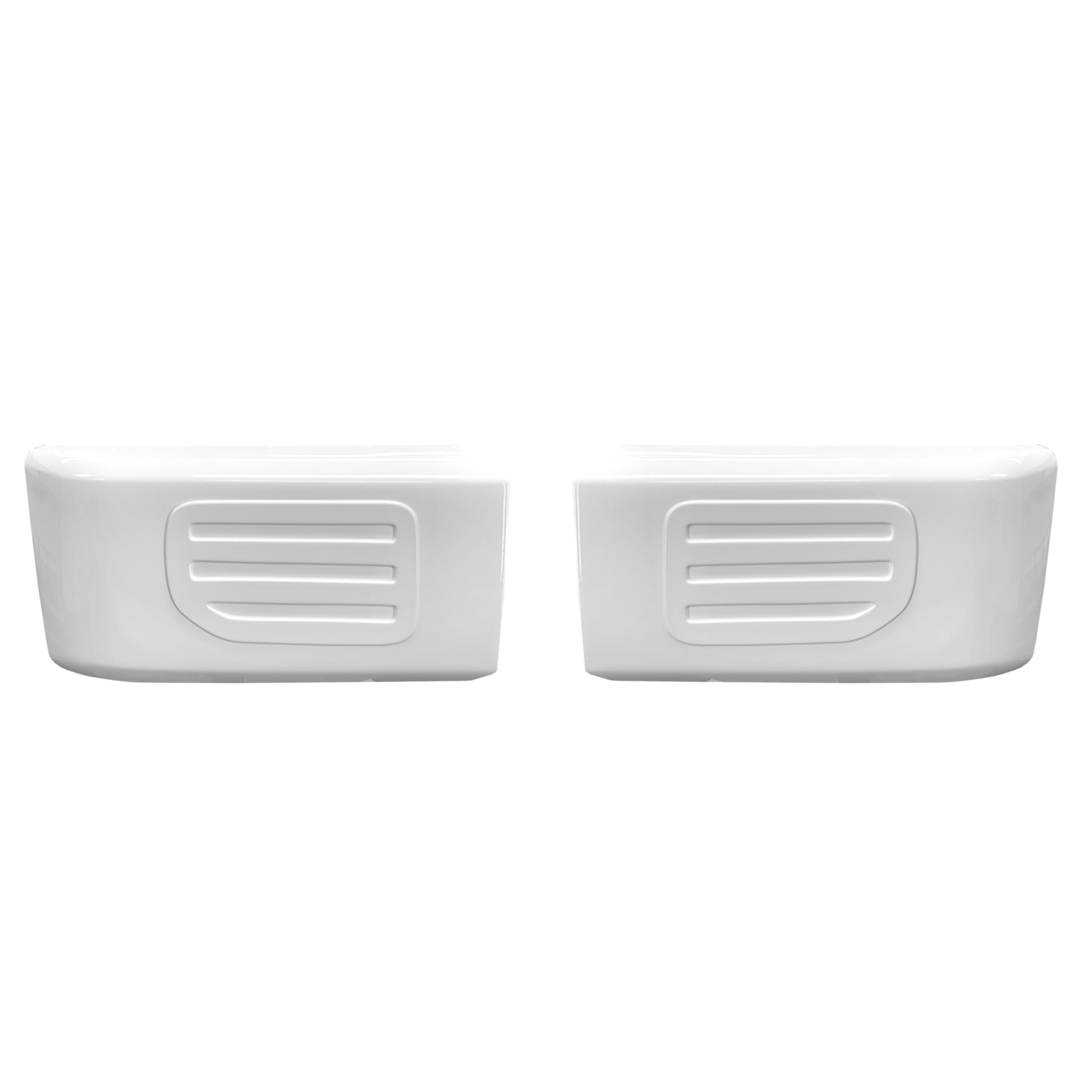 Gloss White 2015-2017 Side Cover F-150 Front BumperShellz without fog lamps