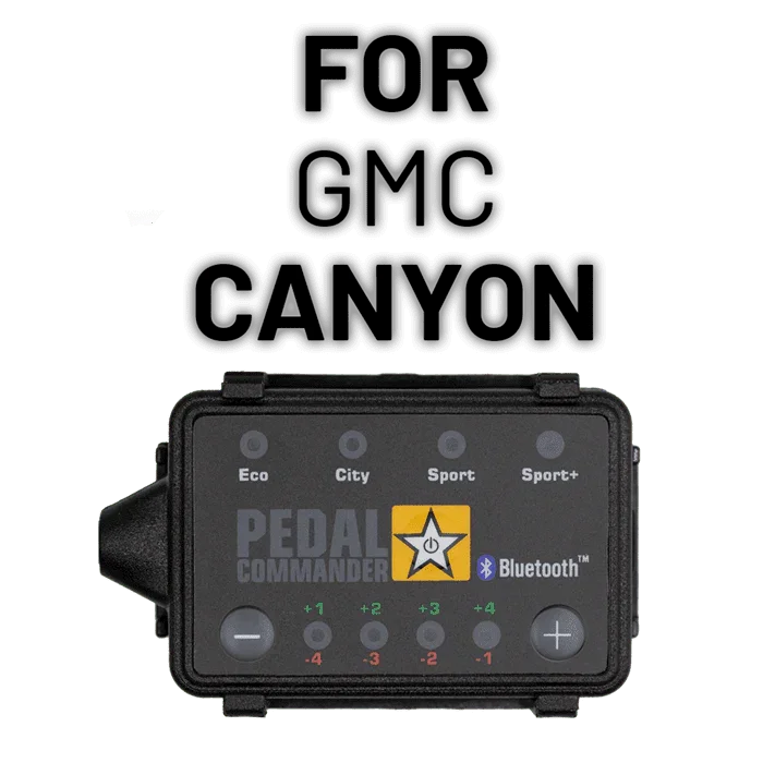 Pedal Commander Bluetooth performance controller for GMC Canyon with driving modes Eco, City, Sport, Sport Plus