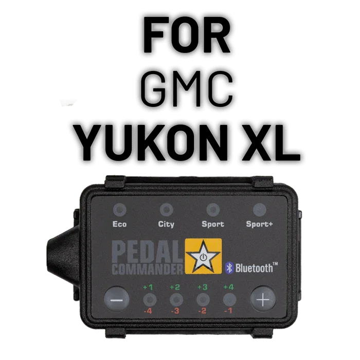Pedal Commander throttle response controller for GMC Yukon XL with Eco, City, Sport, and Sport+ modes