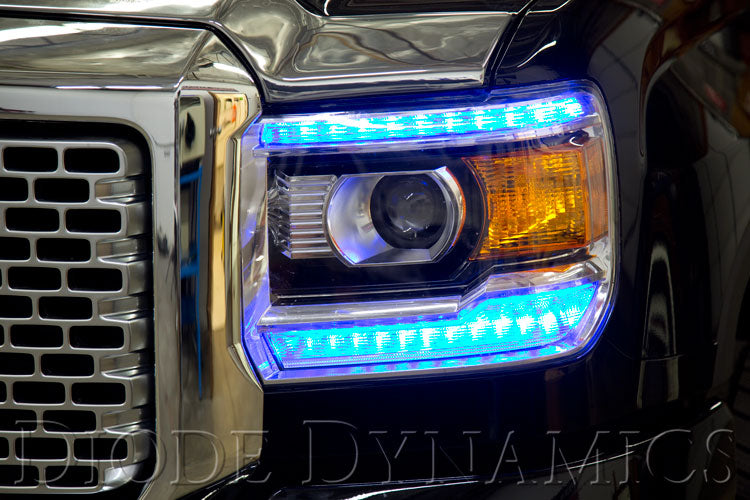Diode Dynamics multicolor DRL LED boards for 2014-2015 GMC Sierra – installed