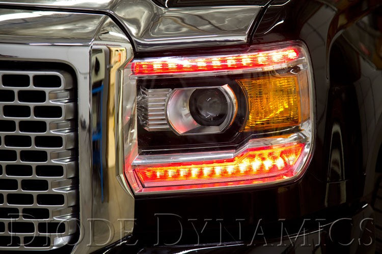 Diode Dynamics multicolor DRL LED boards for 2014-2015 GMC Sierra – installed
