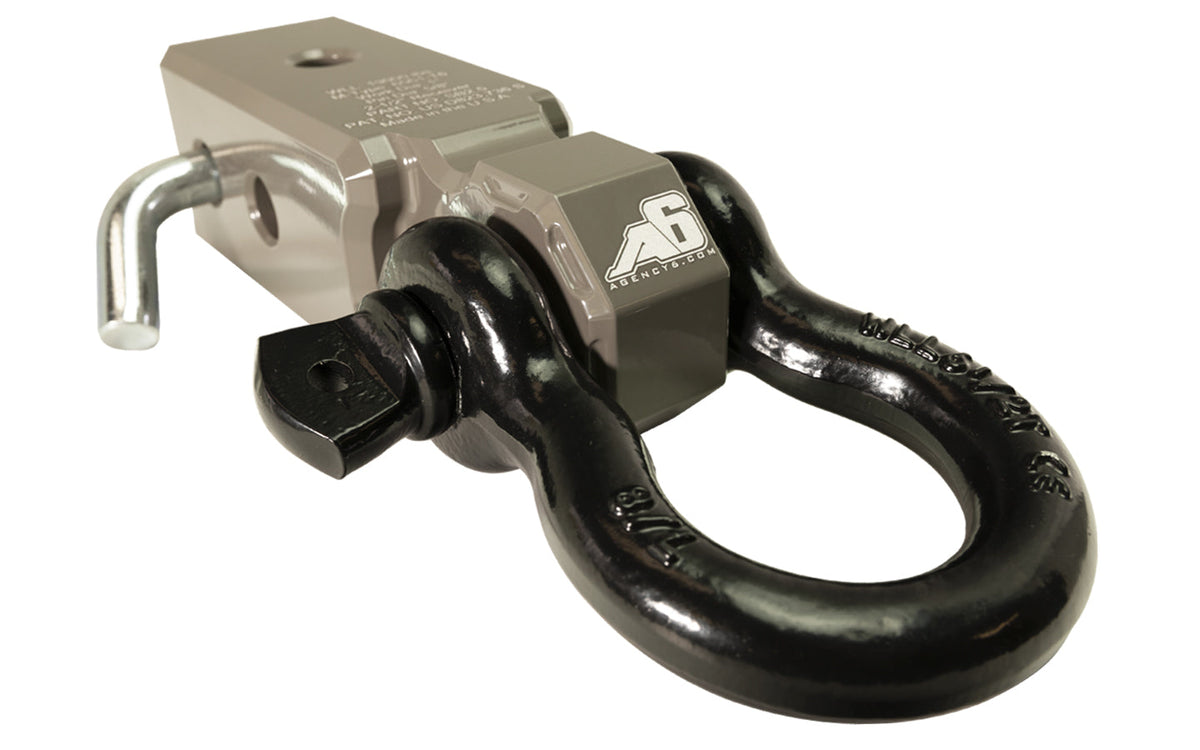 Agency 6 2.5 inch shackle block assembly in grey for universal fit
