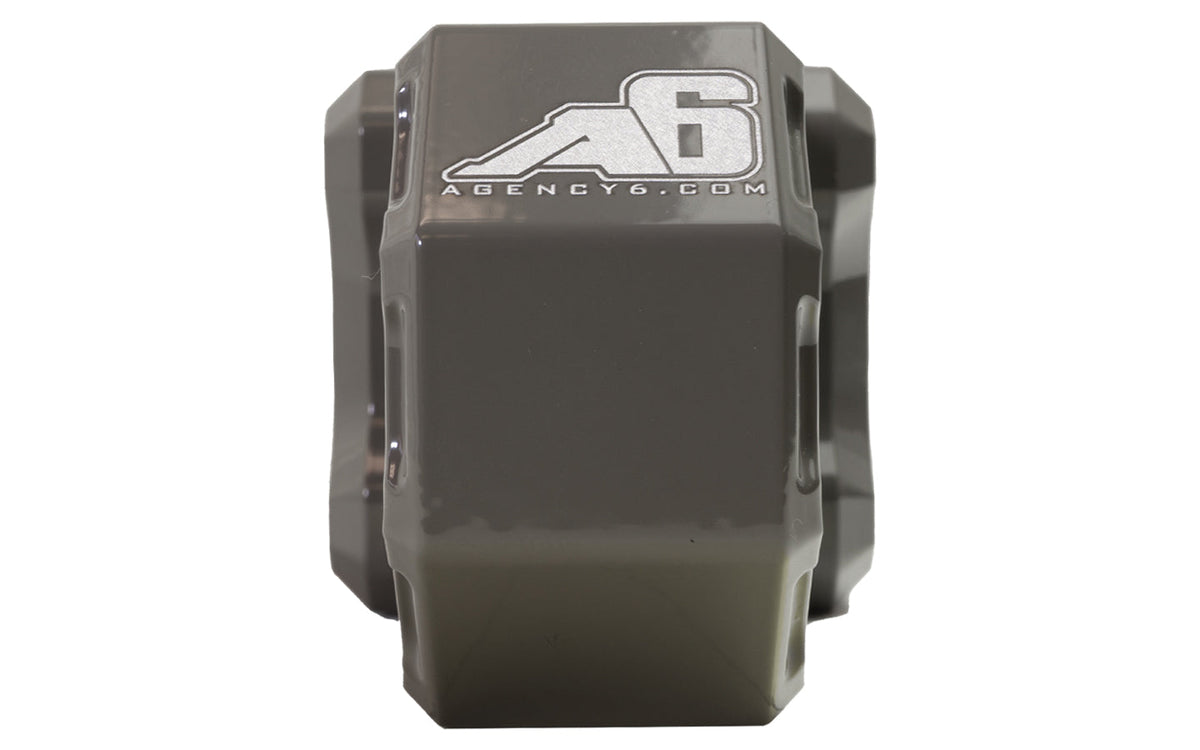 Agency 6 2.5 inch shackle block assembly in grey for universal fit