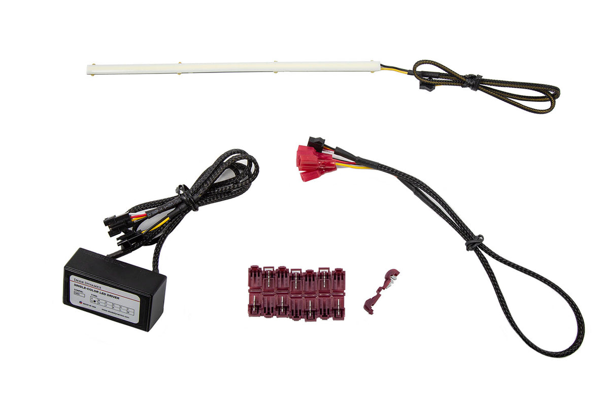 Diode Dynamics HD LED Switchback Strip for trucks and SUVs – kit contents