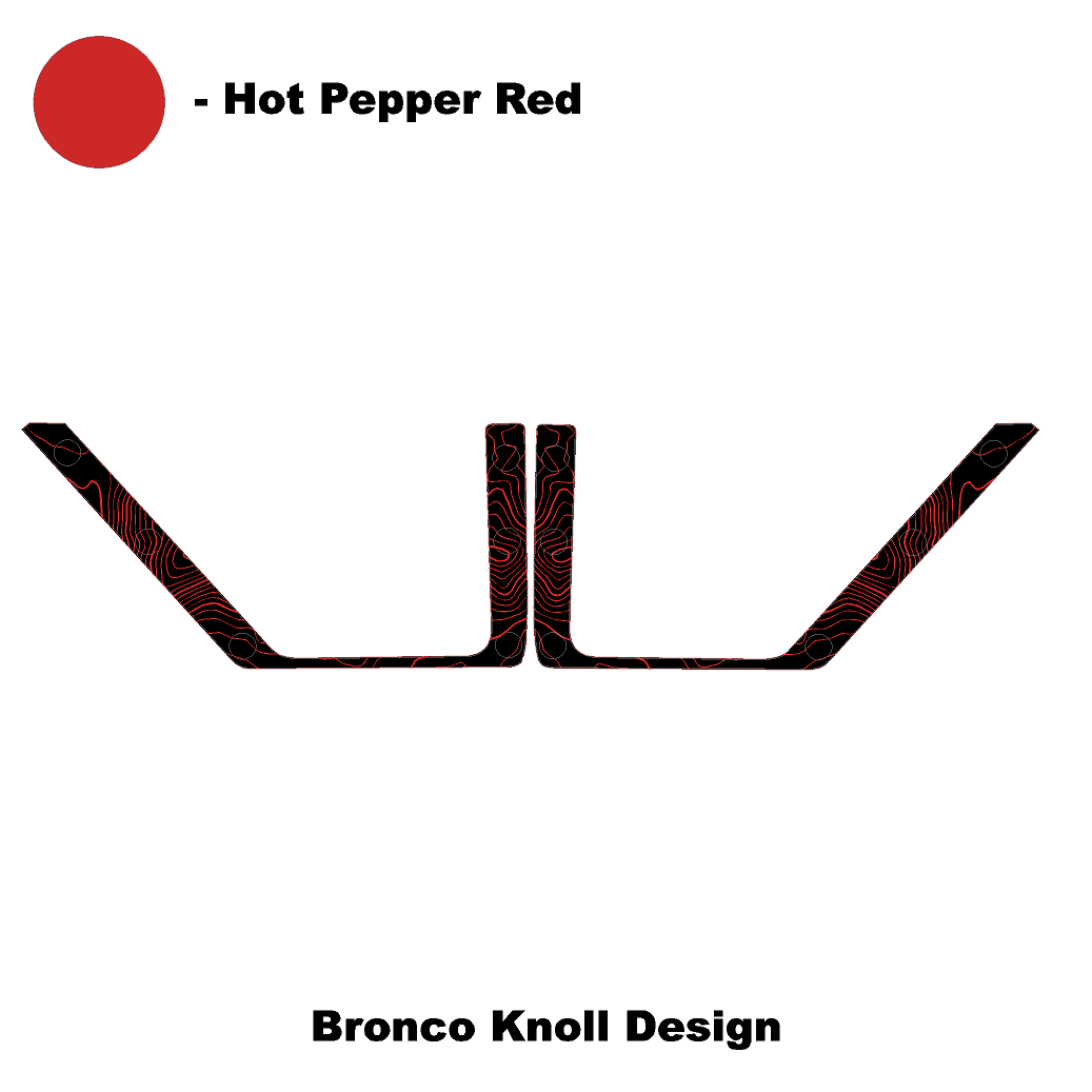 Topo Front Door Net Trim Overlay Kit (Printed Series) - 2021+ Bronco