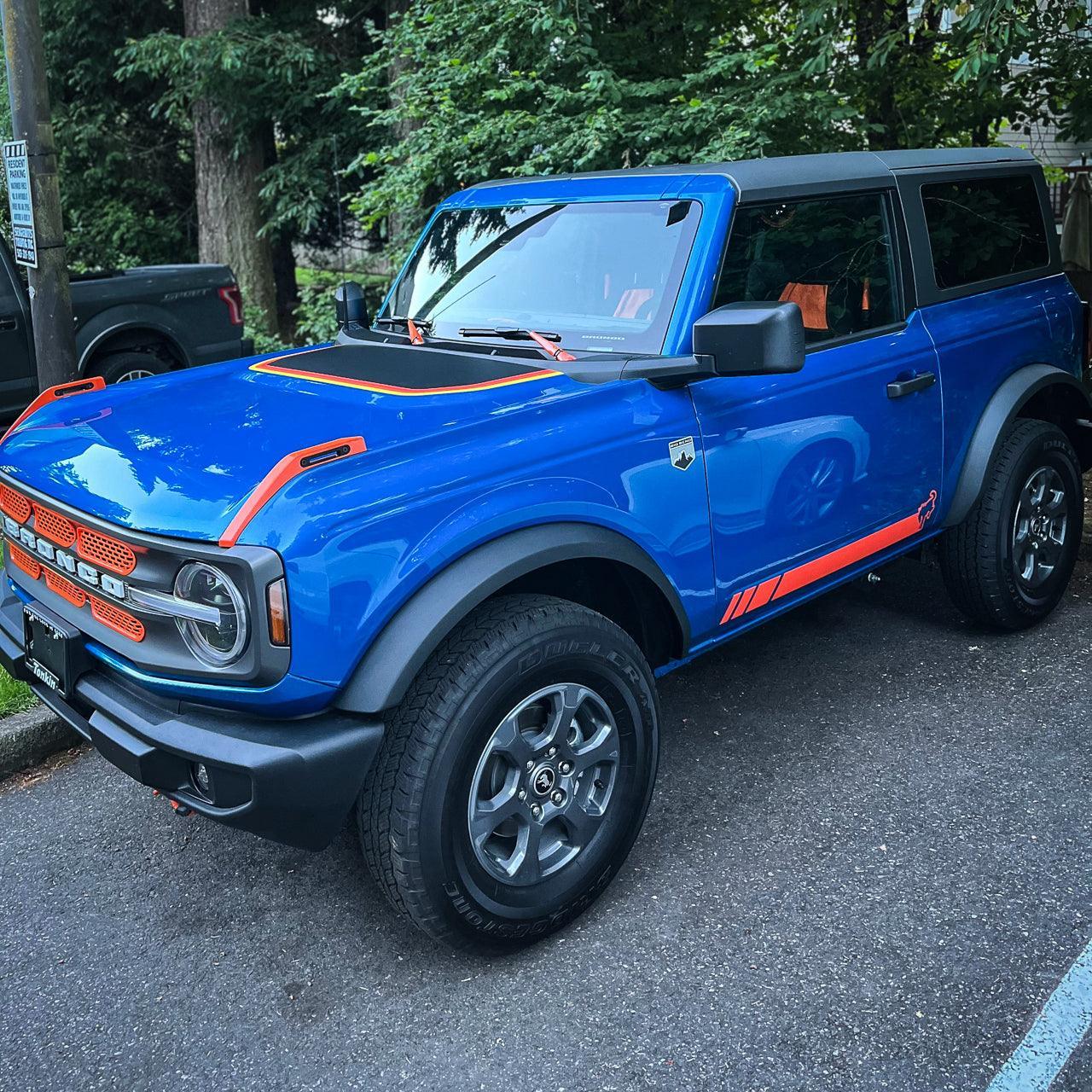 Retro Stripes Hood Overlay (Matte or Gloss) - 2021+ Bronco