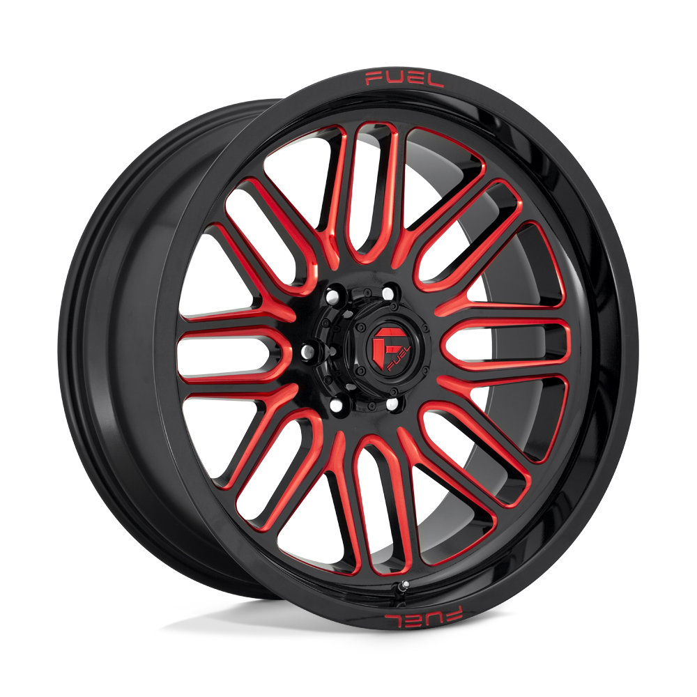 Fuel Ignite D721 Gloss Black Red Tinted Clear wheel, universal fit