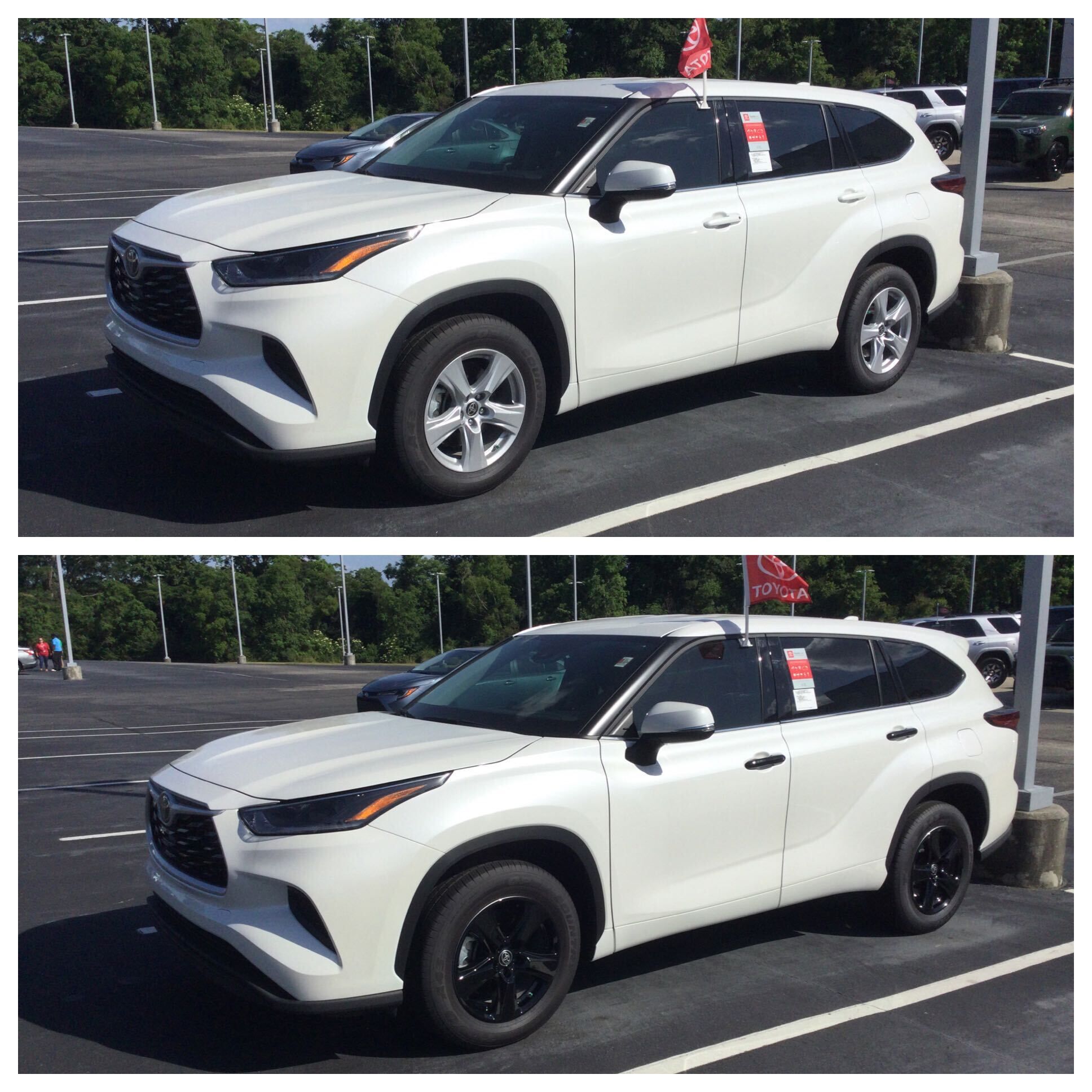 2020-2022 Toyota Highlander Works over Keyless Sensors 4 PCS Gloss Black Snap-on W/Tape Door Handle Cover
