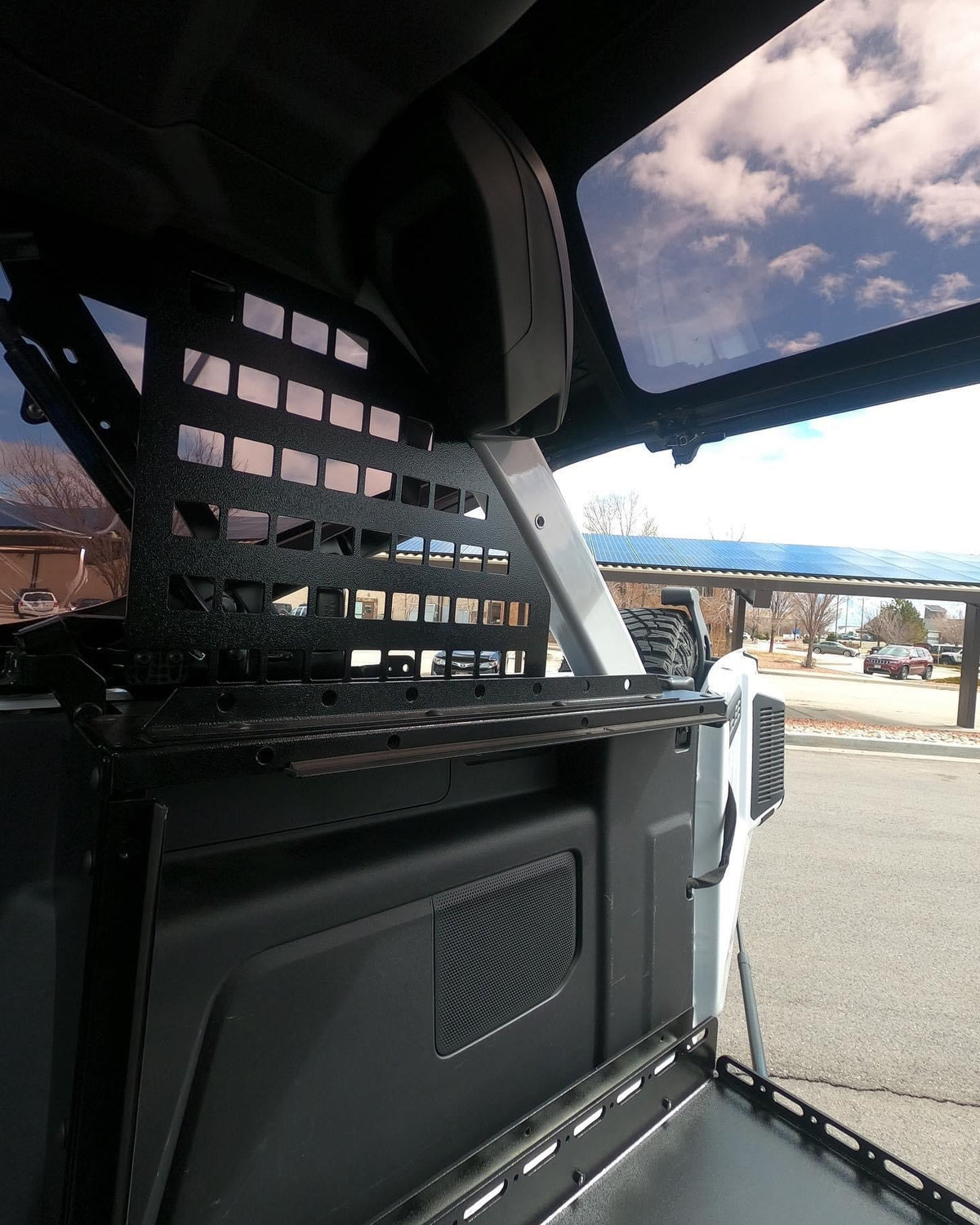 Diabolical Inc Bronco roll bar MOLLE panel with gear mounted