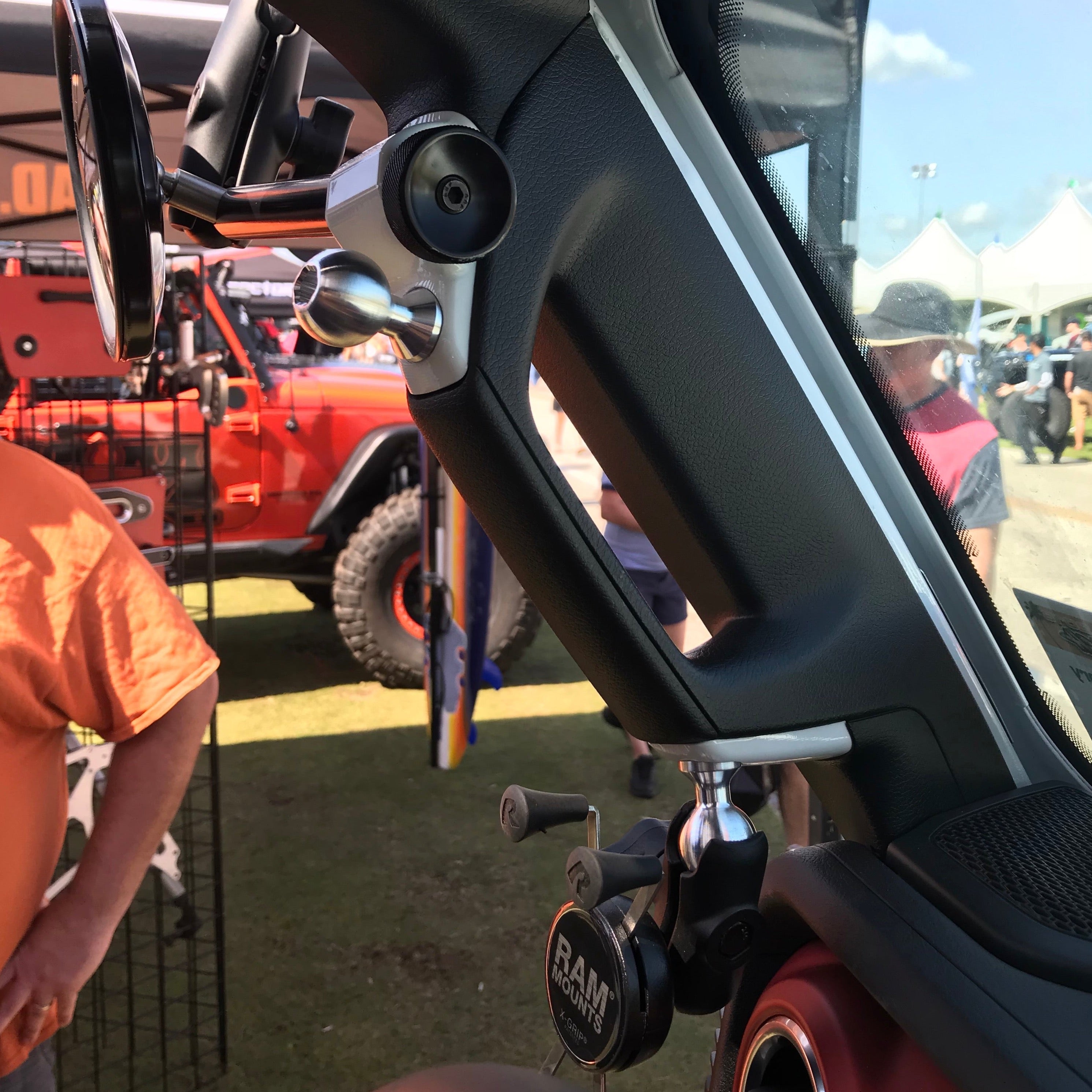 Espejo retrovisor lateral de pilar A Gladiator JT con montaje en base para conductor o pasajero