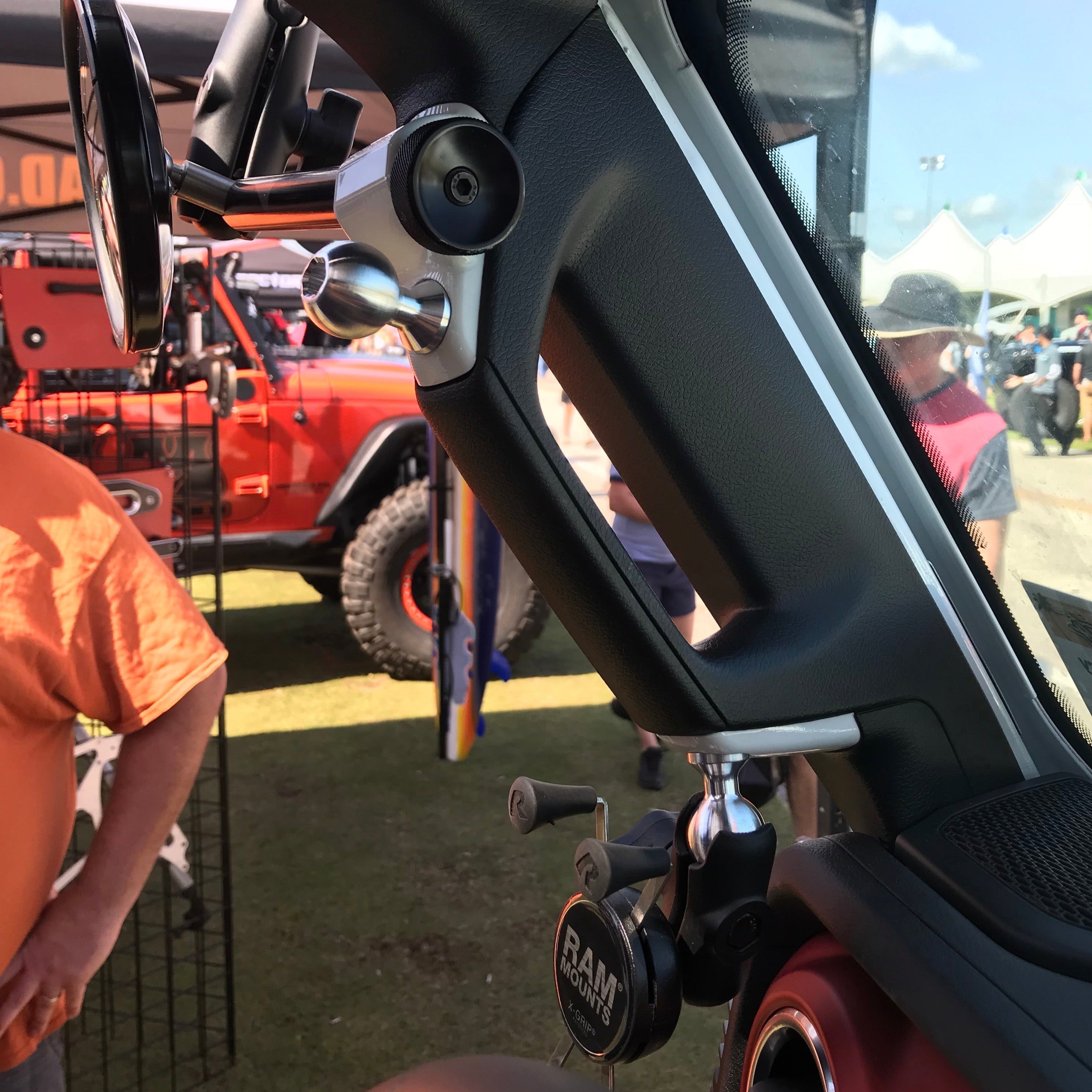 Espejo retrovisor lateral de pilar A JL/JLU con montaje de base, lado del conductor o del pasajero