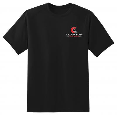 Clayton Off Road black classic logo t-shirt, universal fit