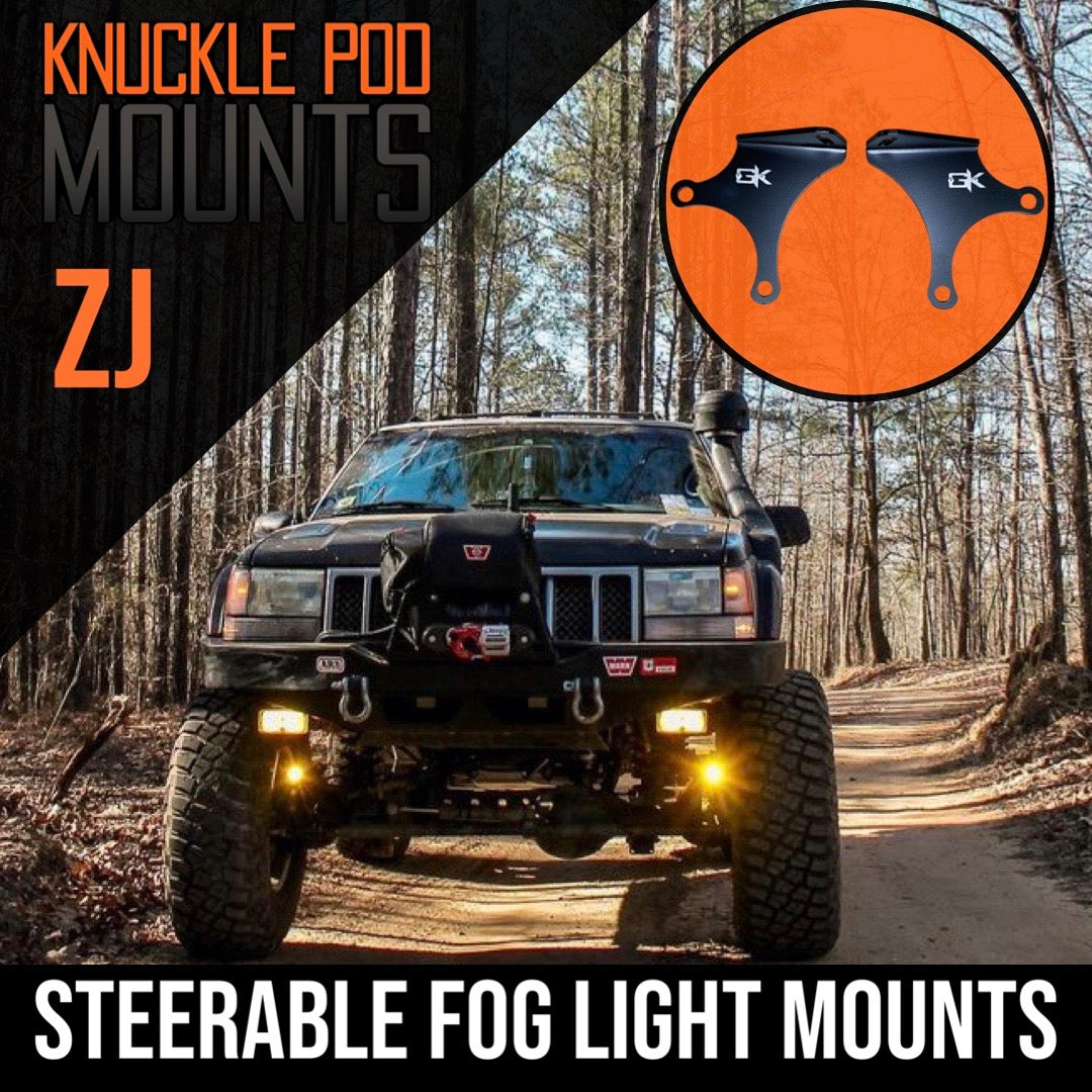 GateKeeper Off-Road 1983-2006 Jeep TJ XJ YJ ZJ Steerable Knuckle Pod Light Mounts for Wrangler Cherokee Dana 30 44 Axles