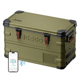 ICECO x Jeep APL35 dual zone fridge freezer in olive